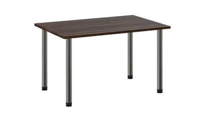 CRTR 120 jídelní stůl, kovová podnož chrom, deska 25 mm, 1194x800 mm, ořech královský